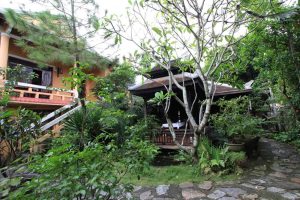 Khuôn viên trồng nhiều cây cảnh xanh tươi_Ảnh Y Thao Garden Restaurant