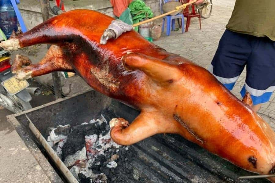Lợn tên lửa ở Thác Tiên Hà Giang